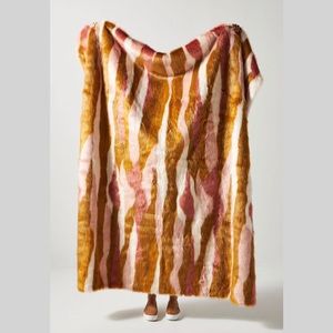 Anthropologie fauna faux fur throw blanket